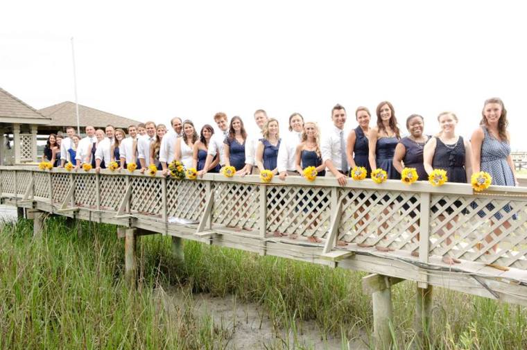 16 bridesmaid and 10 groomsmen...they almost couldn't get us in one shot together! 
