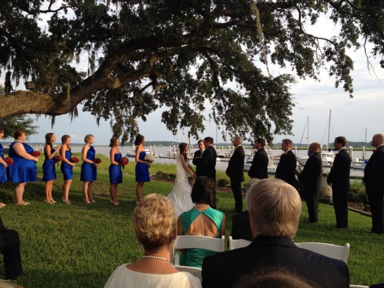 Trish and Ryan were married last weekend at the Savannah Yacht Club! The music and food was amazing. They left at the stroke of midnight!