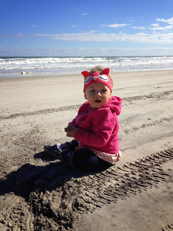Addie LOVED The Beach!